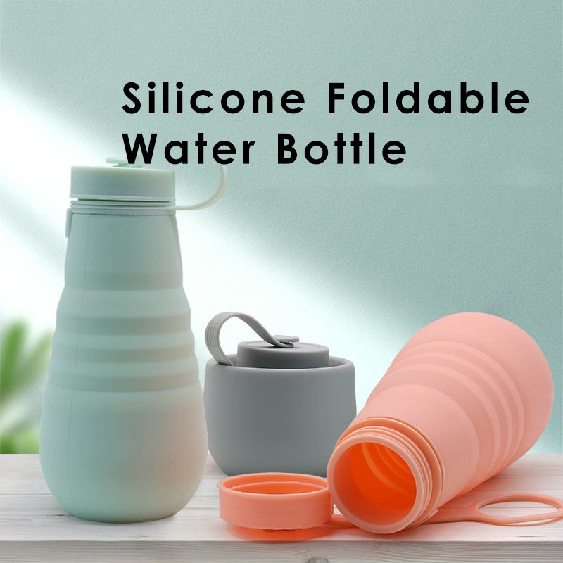 BPA Free Collapsible Water Bottle for Travel Gym Camping Sports