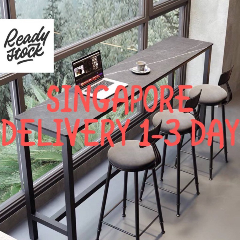 SINAPORE INSTOCK Jennie Slate Rock bar stool table bar chair tea shop ...