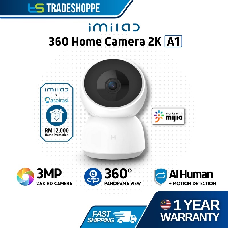 【Official】Imilab A1 360 Home Security Camera 2K 3MP Cam CCTV Works with ...