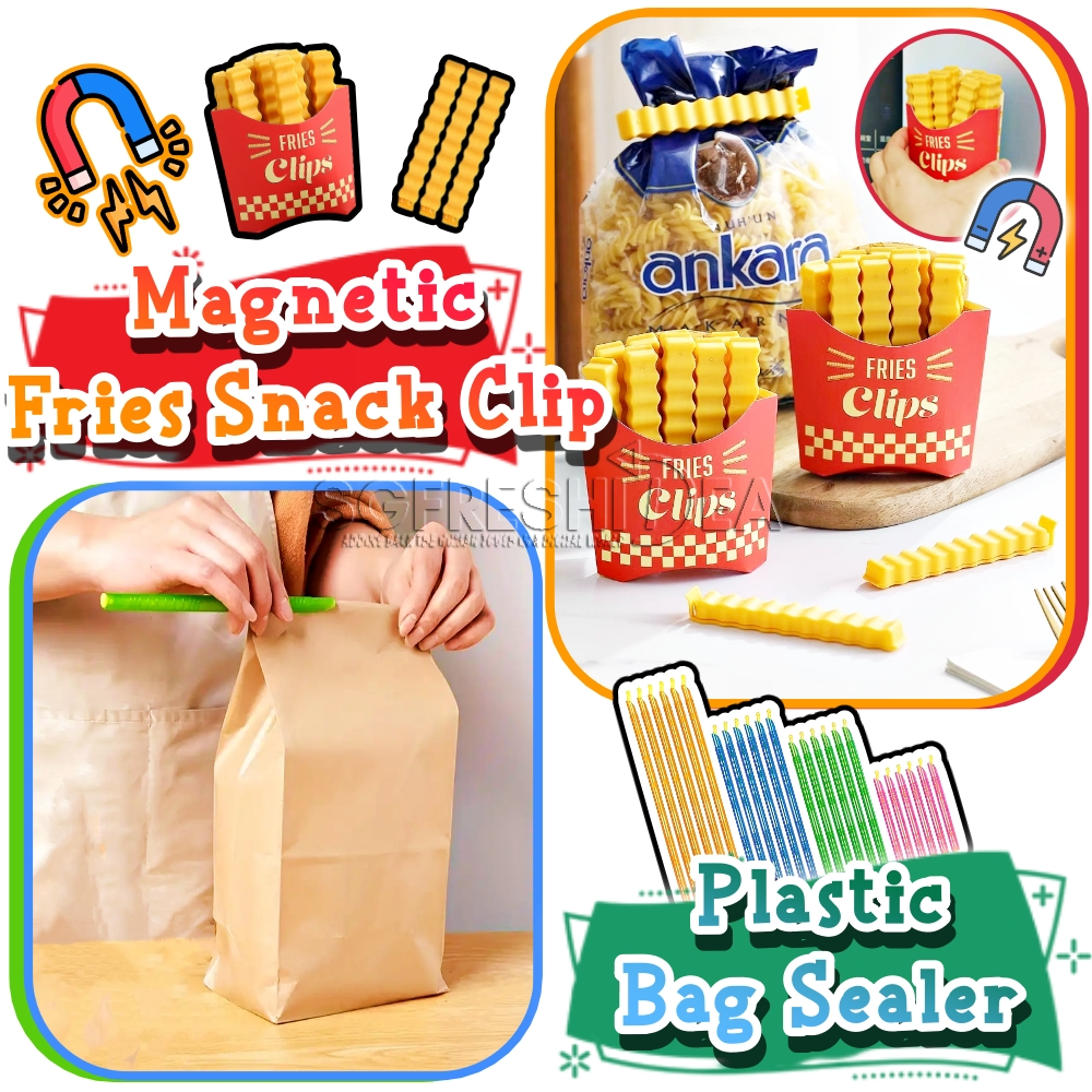 French Fries Food Sealing Clip Bag Sealer Stick Clips Snack Potato