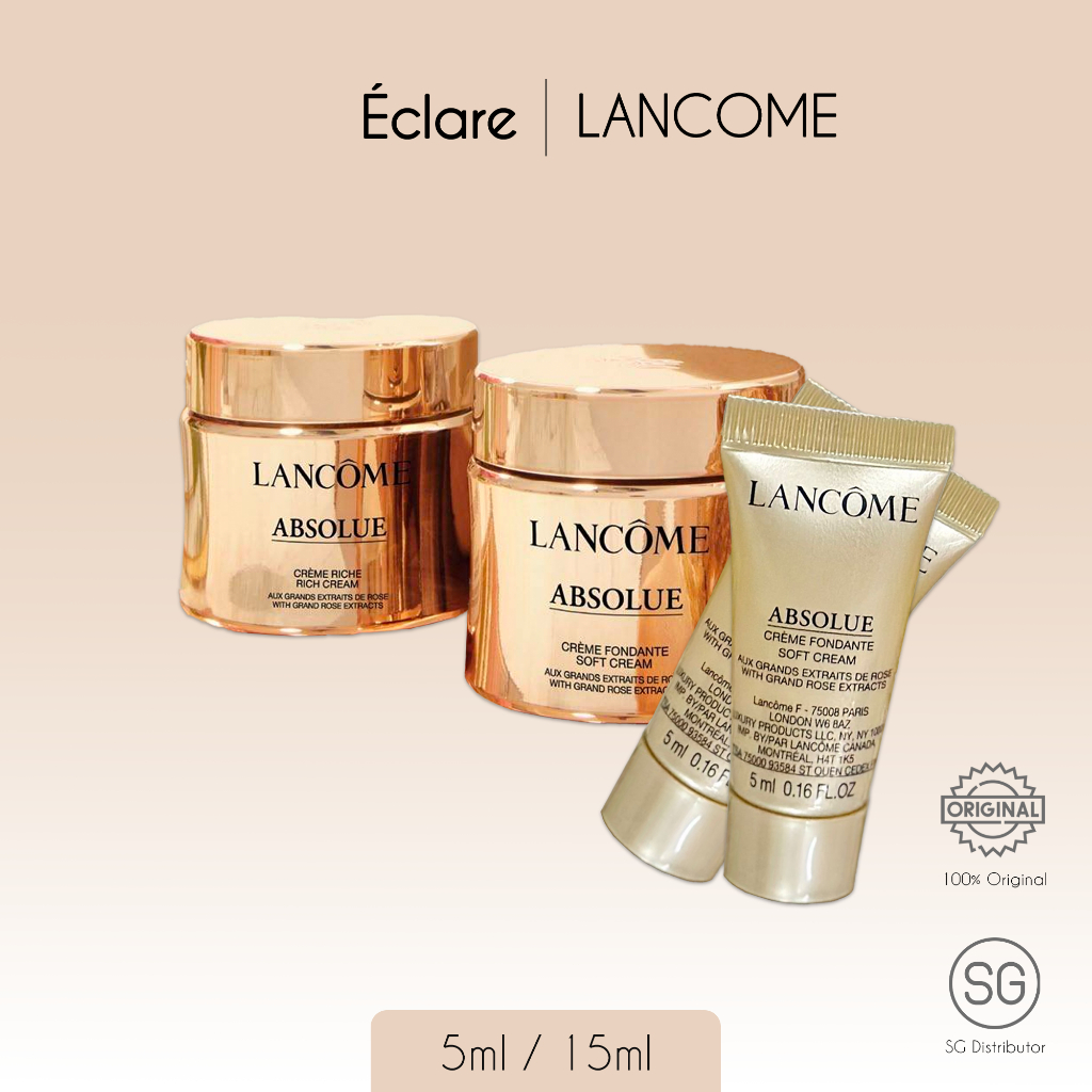 Absolue Soft Cream Rich Cream Moisturizer 5ml/15ml Travel Size Shopee Singapore