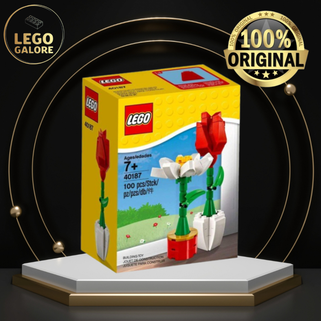 Lego Galore LEGO 40187 FLOWER DISPLAY Shopee Singapore