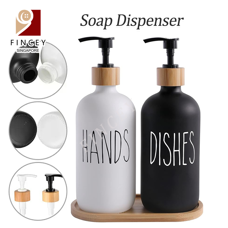 【SG】Soap Dispenser Hand Soap Dish Soap Dispensers Glass Contains ...