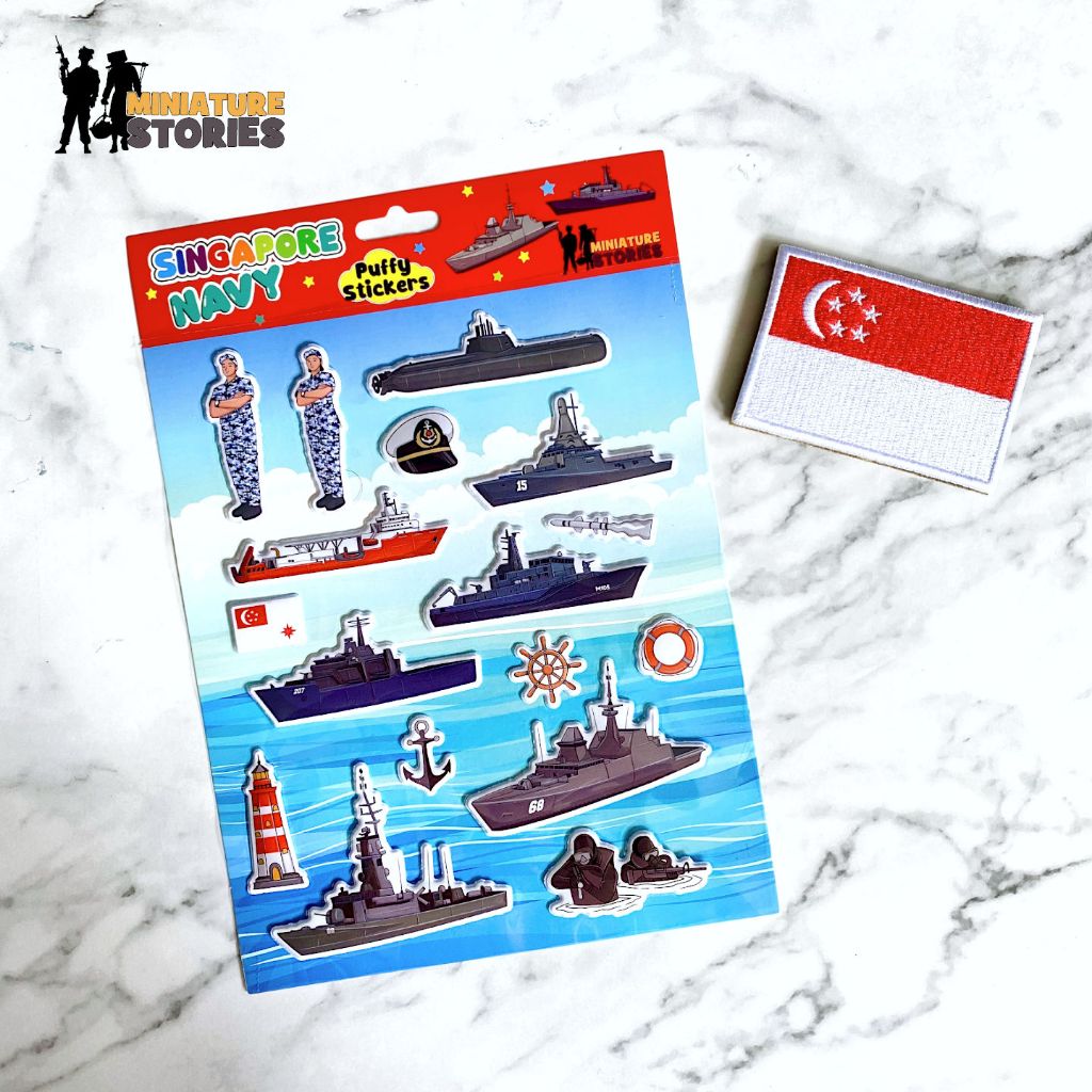 Singapore SAF HomeTeam Army RSAF Airforce RSN Navy SCDF Police Puffy ...