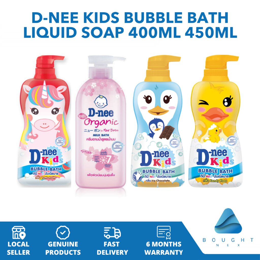 Dnee Kids Bubble Bath Liquid Soap 400ml 450ml Natural and Creamy
