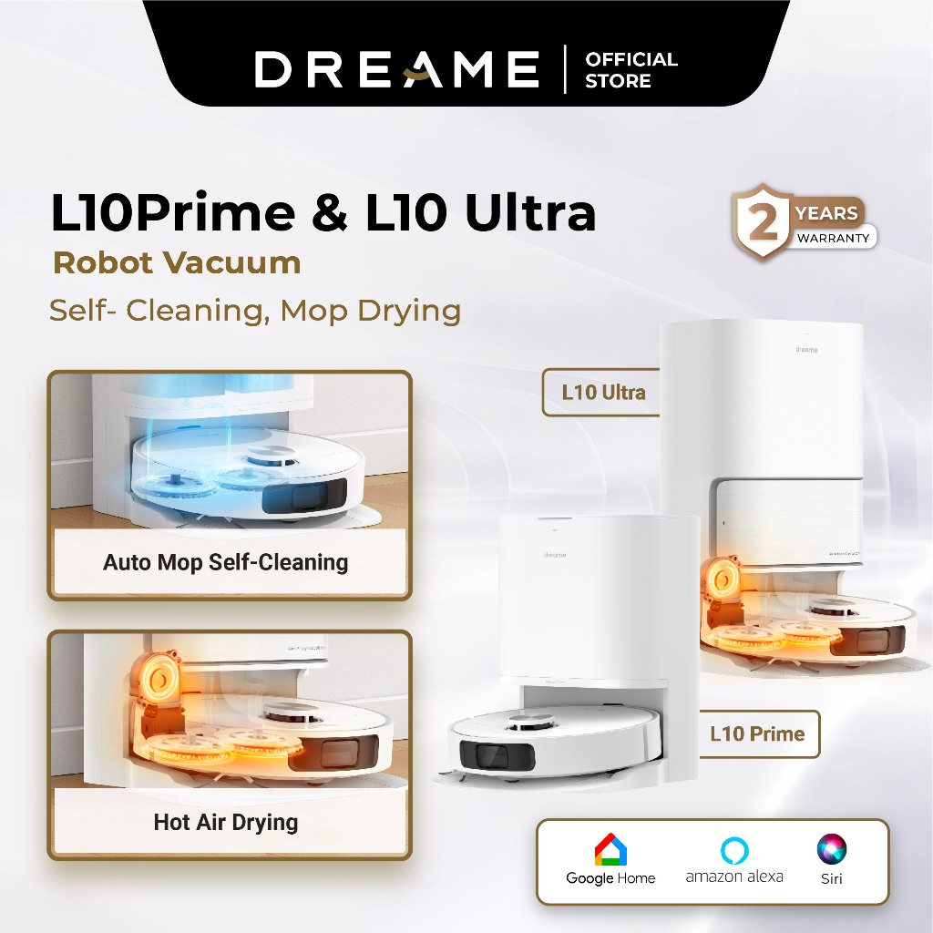 2 Years Warranty】Dreame L10 Prime & L10 Ultra Robot Vacuum