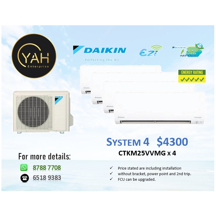 daikin system 4 inverter price