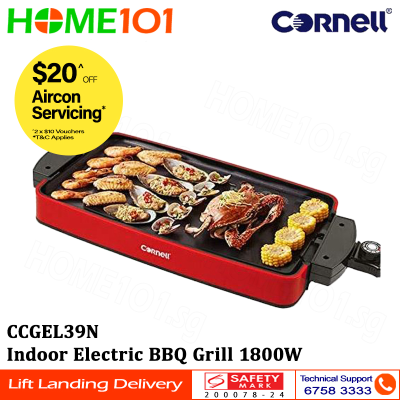 Cornell Electric Indoor BBQ Grill 1800W CCGEL39N Shopee Singapore