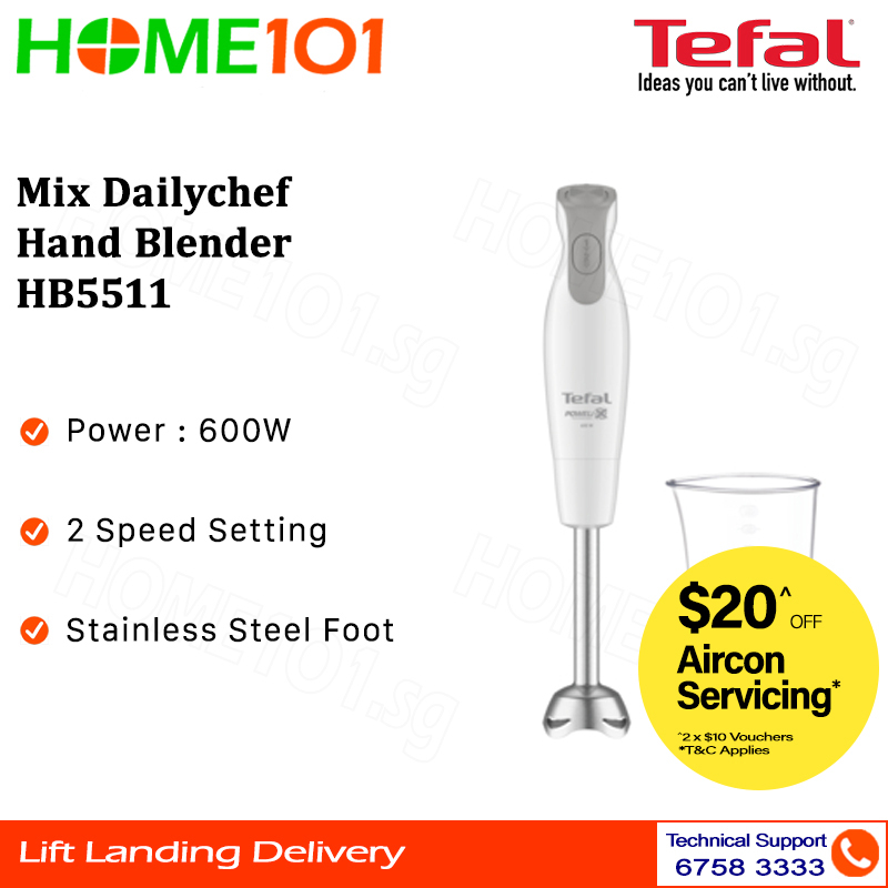 Tefal Mix Dailychef Hand Blender HB5511 Shopee Singapore