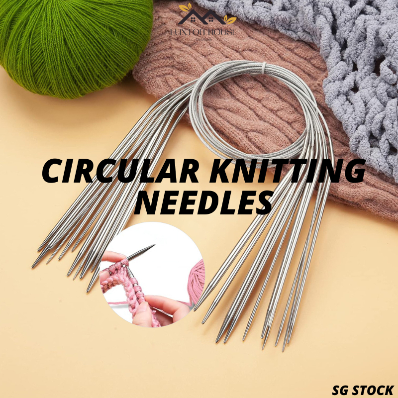 {SG} 100cm Circular Knitting Needles Stainless Steel Weaving Needles