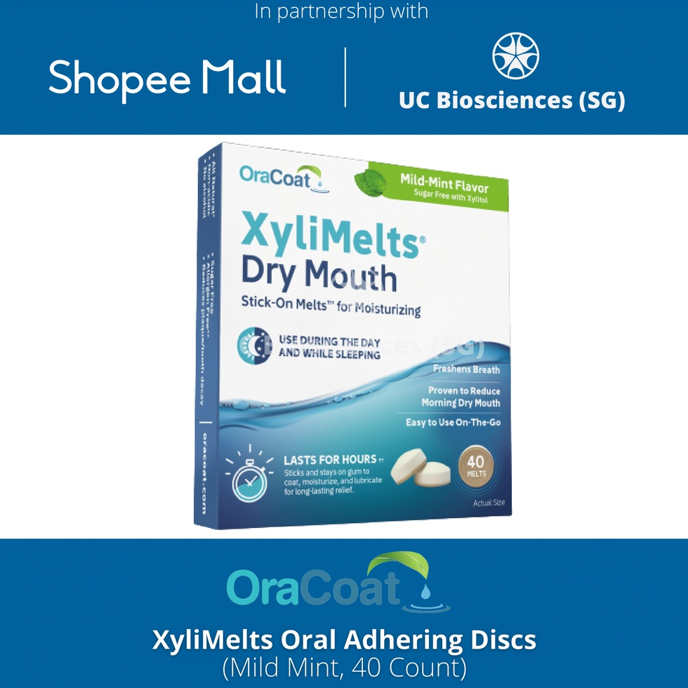 OraCoat® XyliMelts/FreshMelts Dry Mouth Oral Adhering Discs, Fast Relief  from Dry Mouth Symptoms with Xylitol (40 Count)