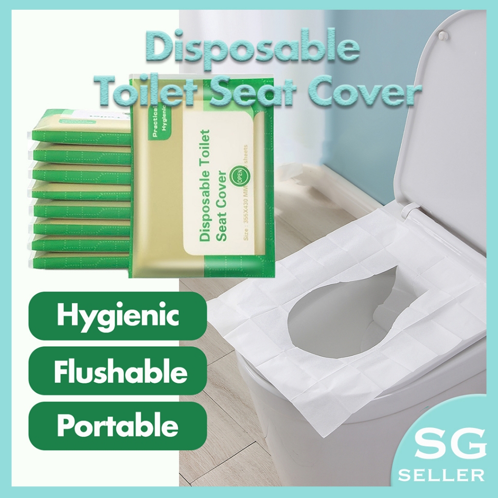 [SG Stock] 1Pack (10pcs) Disposable Toilet Seat Cover Flushable Travel