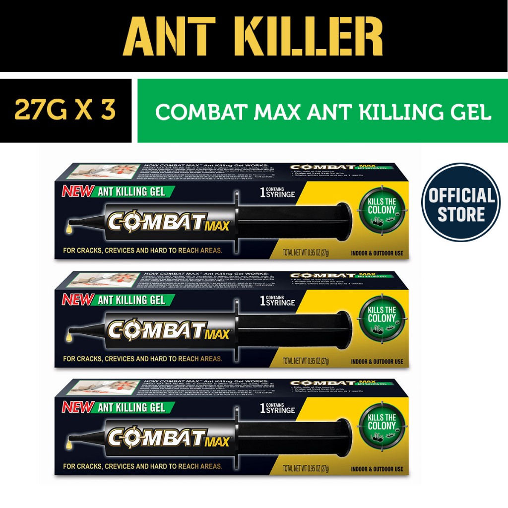 [Bundle of 3] Combat MAX Ant Killing Gel Bait, 27 grams | Shopee Singapore