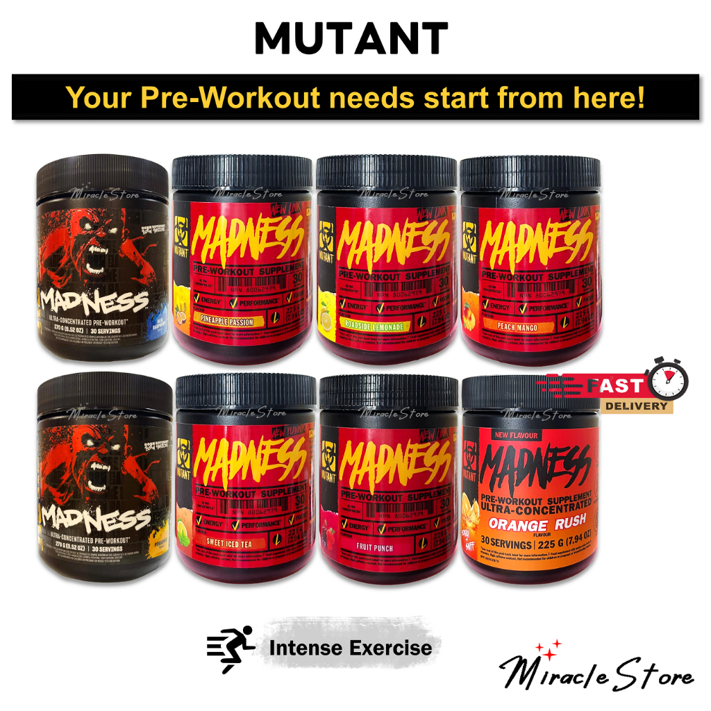 Mutant Madness Pre Workout Supplement 225g-270g | Shopee Singapore
