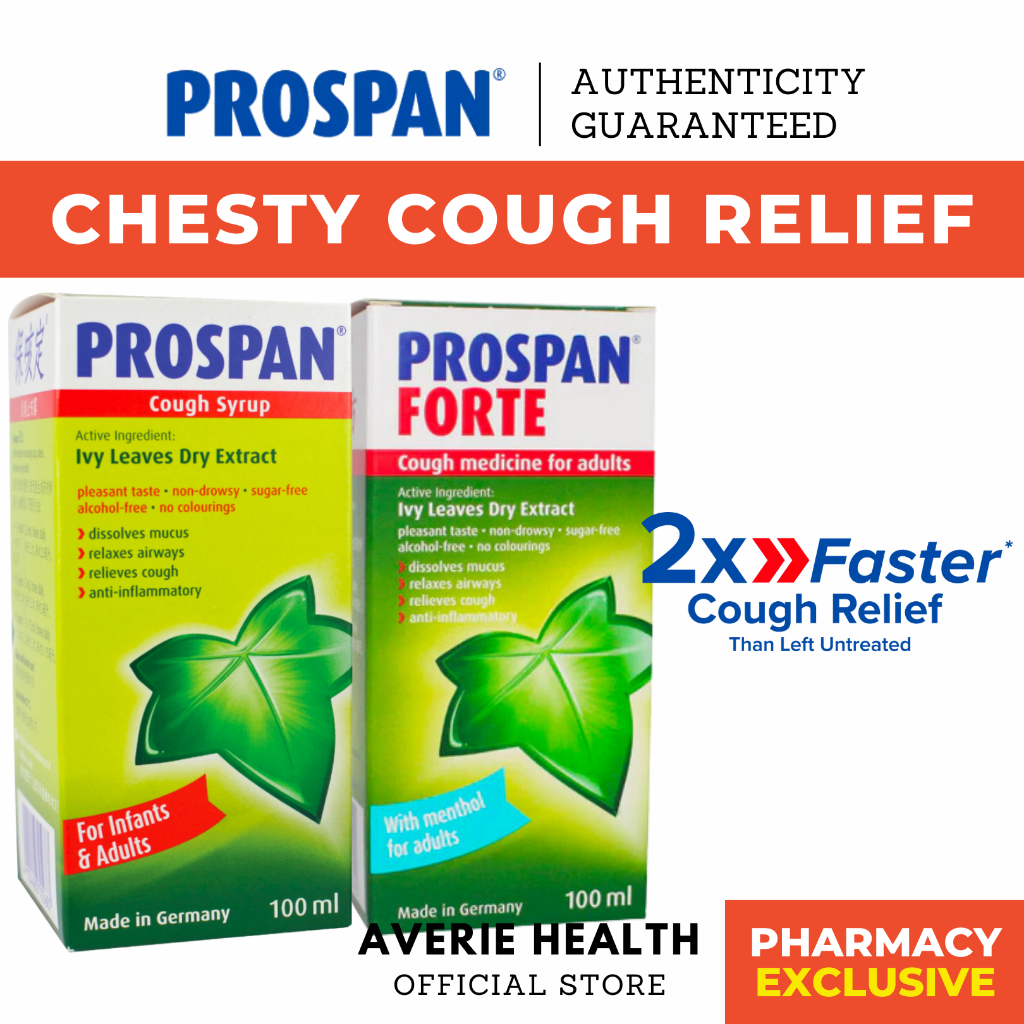 Prospan Cough Syrup / Forte 100ml Dissolves Phlegm Cough Relief Ivy