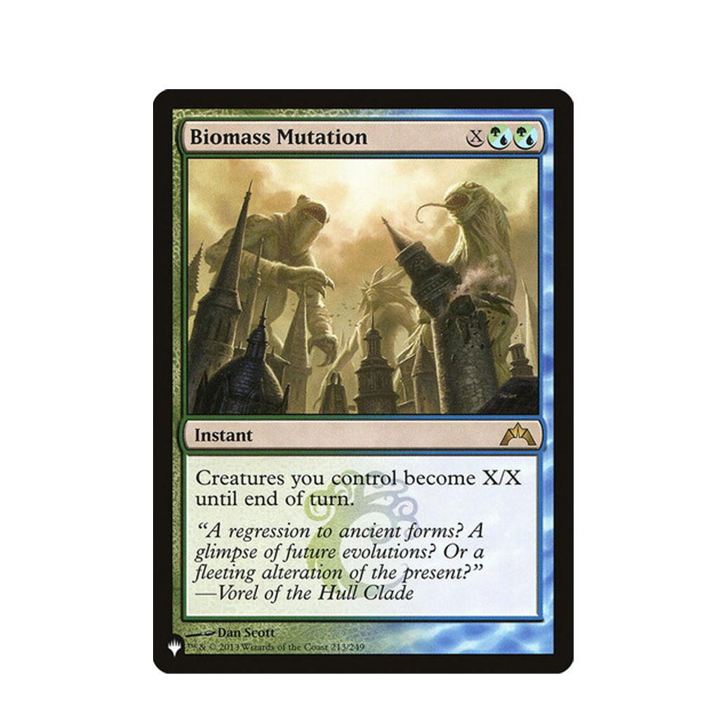 Magic The Gathering Biomass Mutation Card (The List) Shopee Singapore