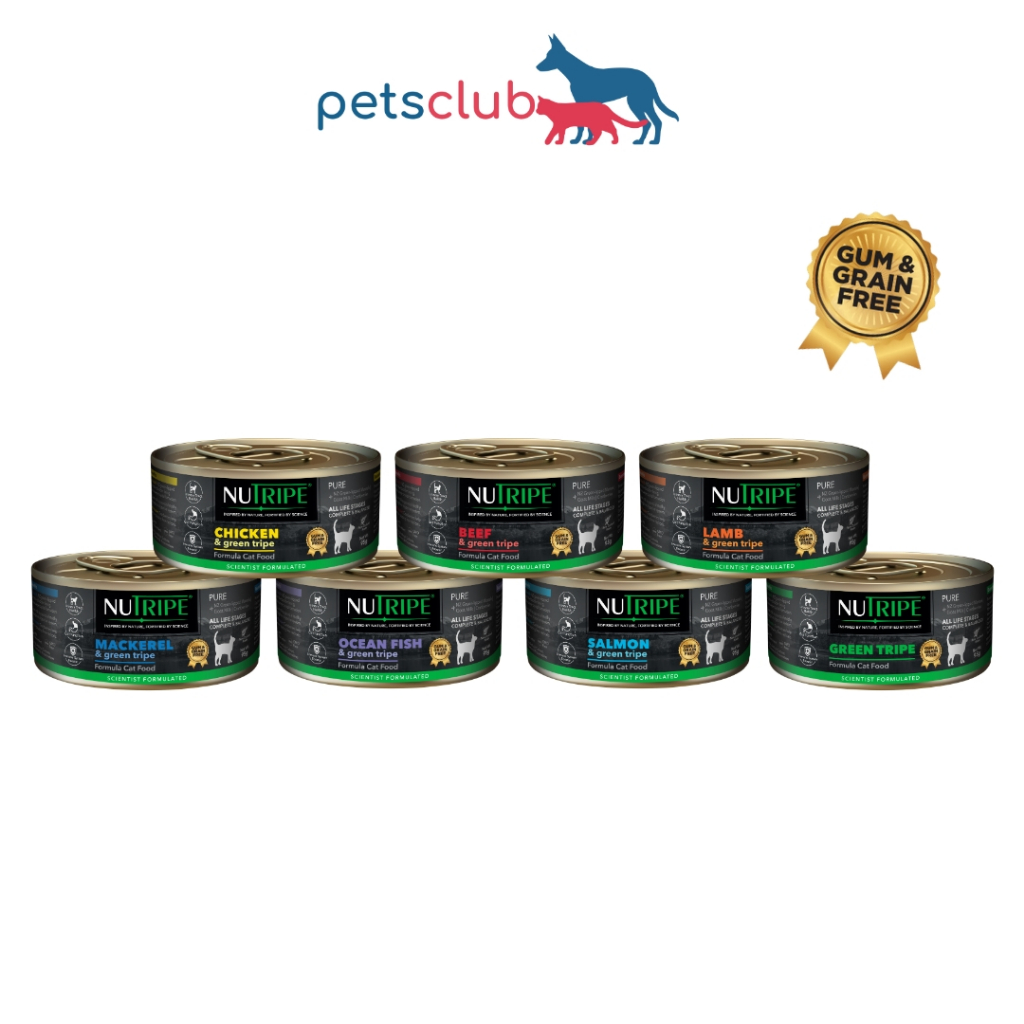 Bundle of 12 24 Nutripe Pure with Green Tripe Cat Gum Free Wet