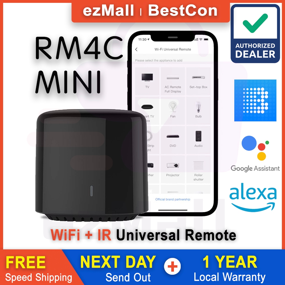 Broadlink Bestcon RM4C MINI IR Remote, Smart Home WiFi Universal ...