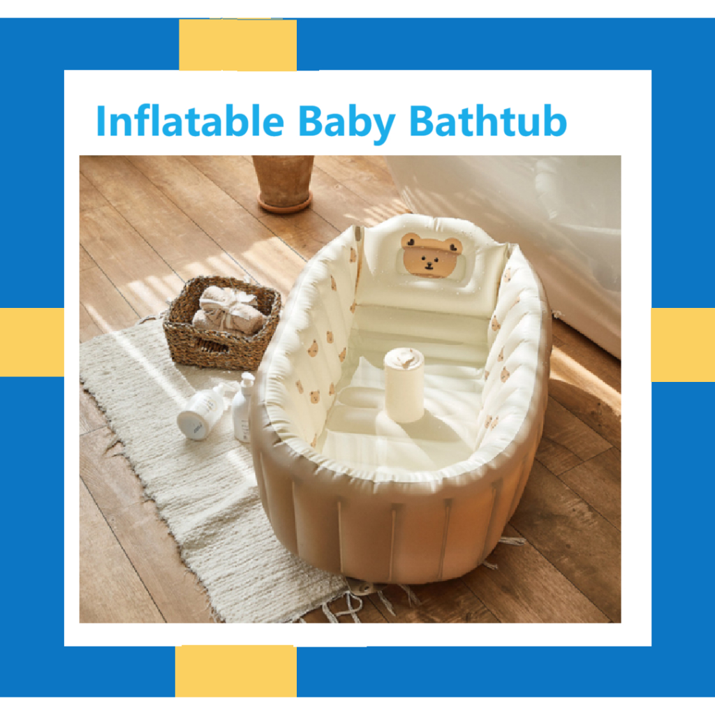 Inflatables folding baby bathtub Baby Bath tub Cute Foldable Infant ...