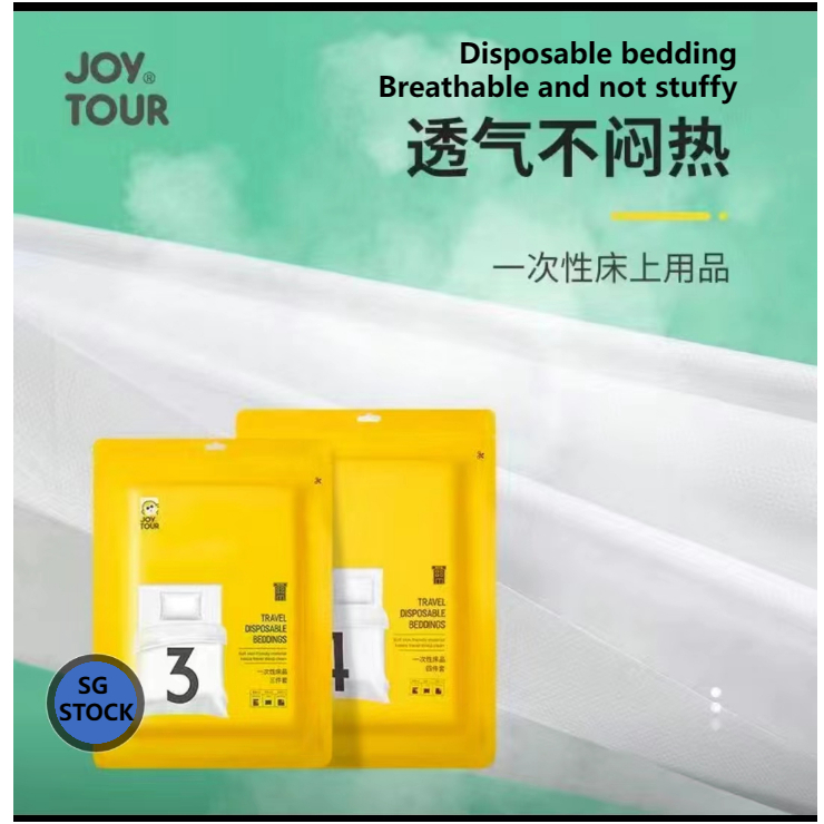 [🇸🇬SG stock]Travel disposable bed sheet cover bed cover pillowcase