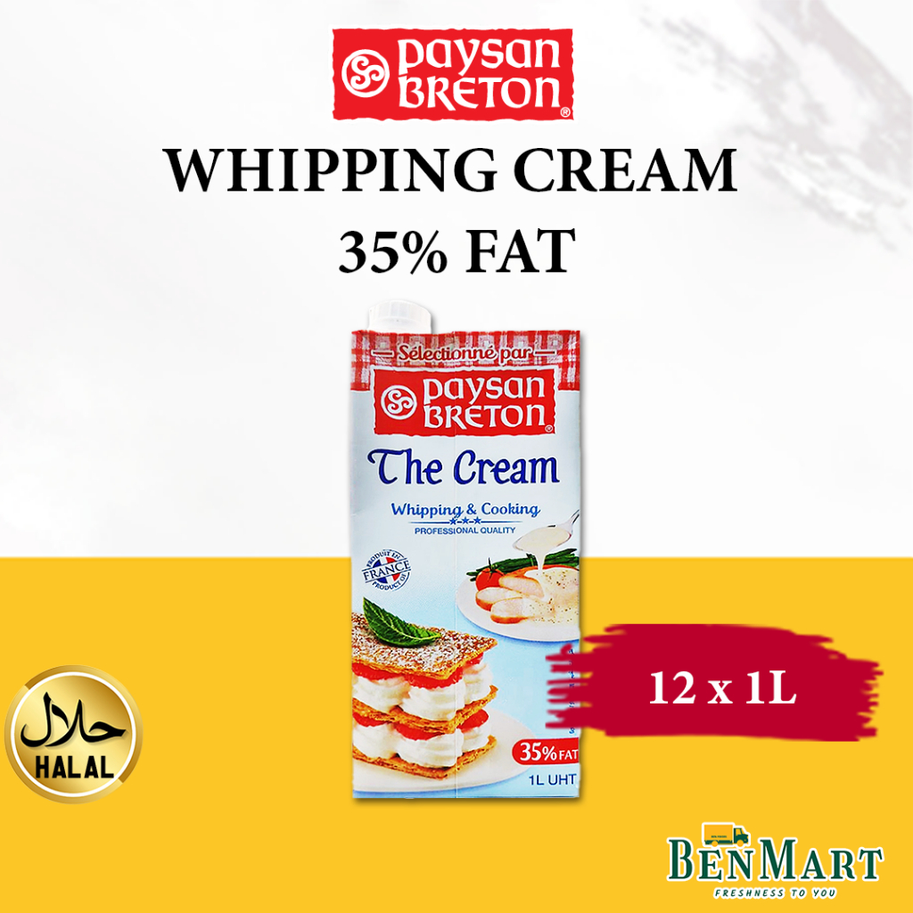 [BenMart Chill] Paysan Breton Whipping Cream 35 Fat 1L Halal