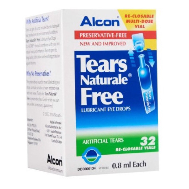 Alcon Tears Naturale Free Lubricant Eye Drops 32s Shopee Singapore 9899