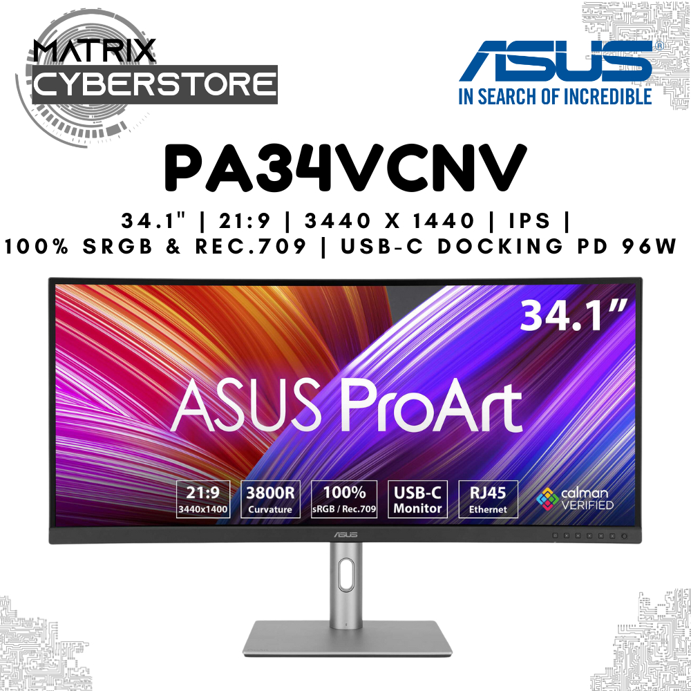 [New Arrival 2024] ASUS ProArt Display PA34VCNV Curved Professional ...