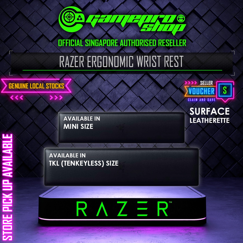 Razer Ergonomic Wrist Rest for Keyboards - Available in 2 Size ...