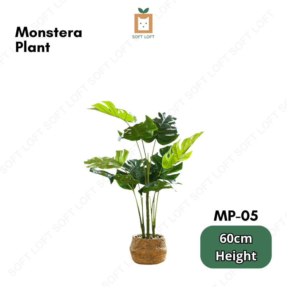 Artificial Monstera Plant Medium Artificial Plant Fake Medium Plant
