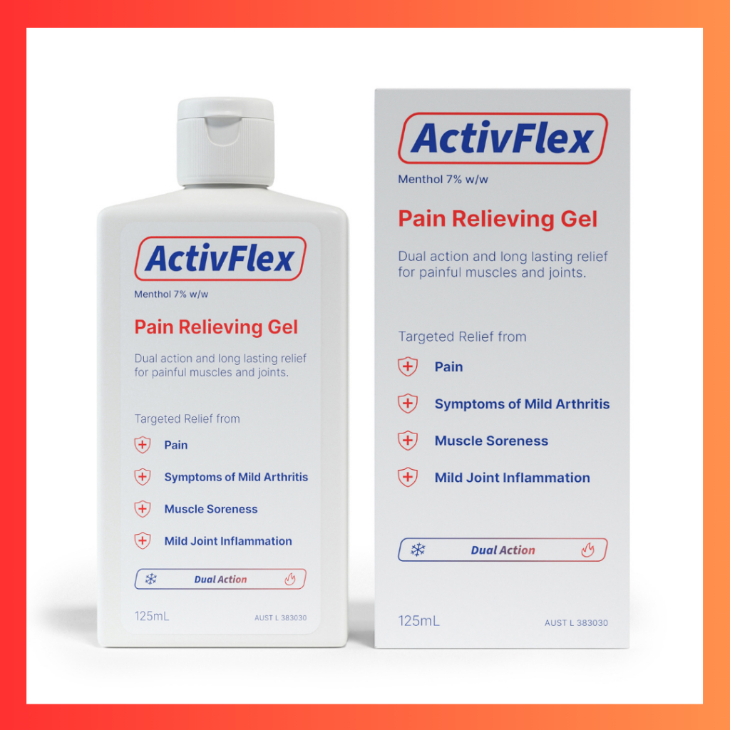 (AustraliaMade) ActivFlex Menthol Pain Relieving Gel For Muscles and