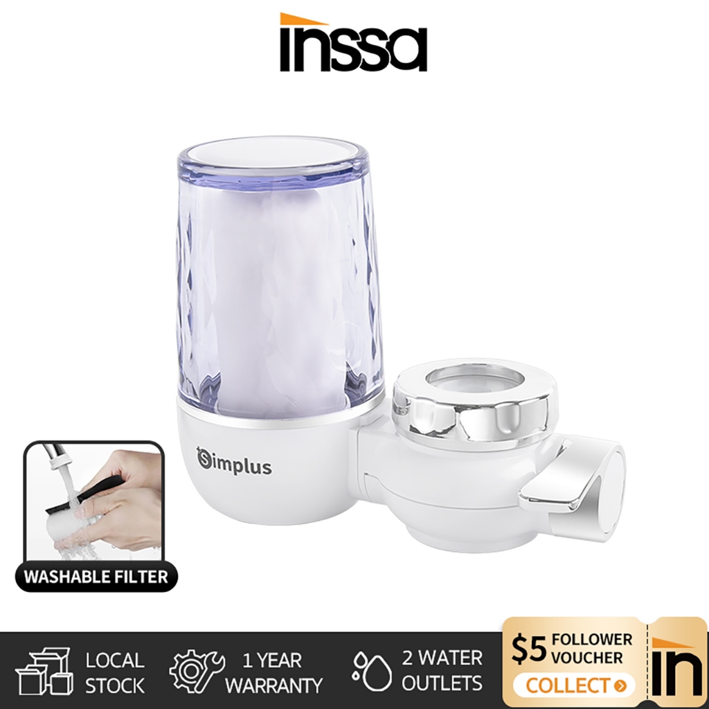 INSSA Tap Water Filter Purifier Universal Faucet Activated Carbon Multi