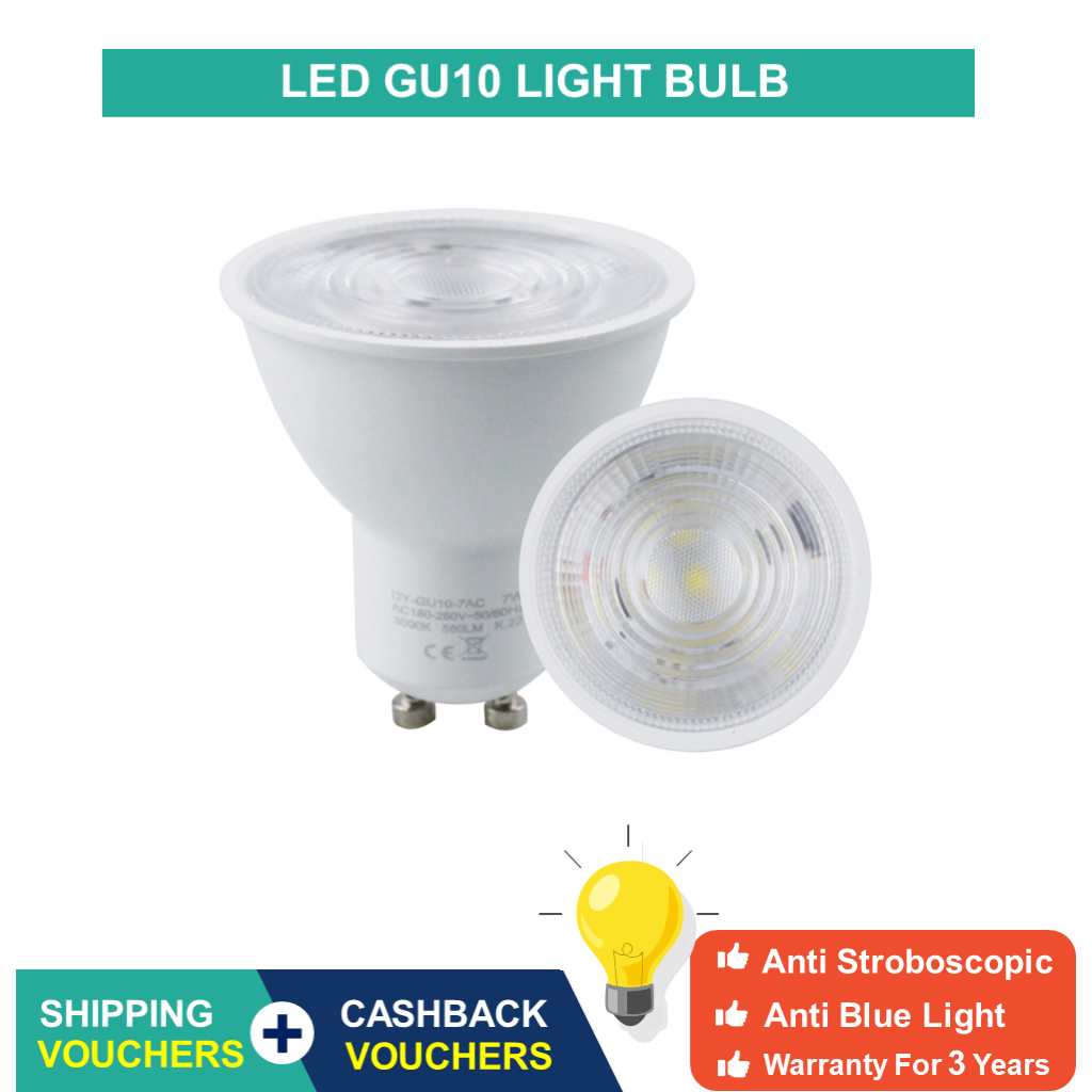 LED GU10 Light Bulb Downlight 7Watt Round 3000K Warmwhite Cozy And ...