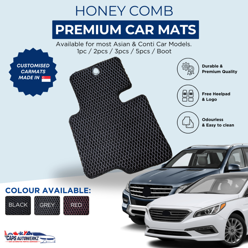 Premium Customized Honey Comb Car Mats Odourless Waterproof Anti Slip