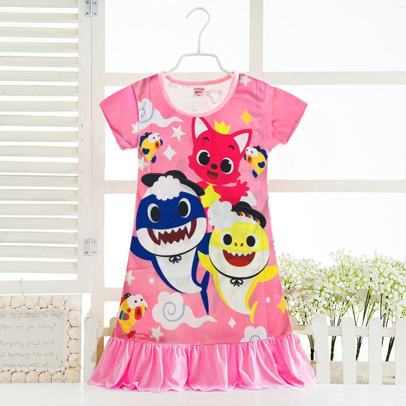 1B LITTLE MUSHROOMS CHILDREN KIDS PYJAMAS GIRL SLEEPING GOWN DRESS BABY SHARK PINKFONG Shopee Singapore