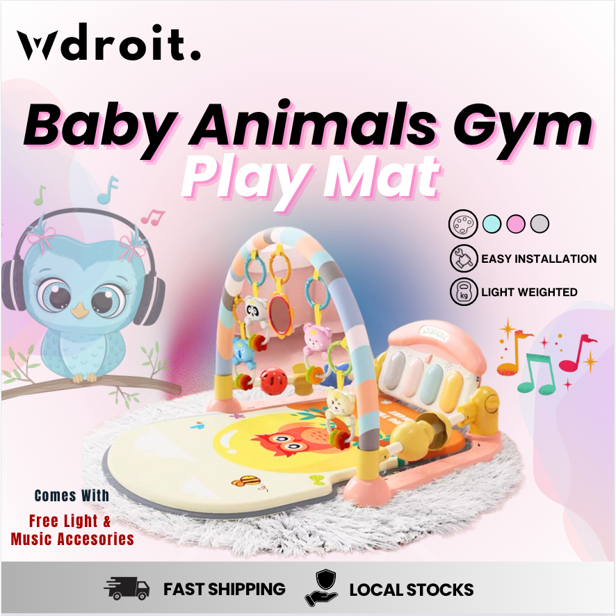 Baby Playmat Gym Crawling Mat Play Mat Foldable Activity Mat (Piano) SG