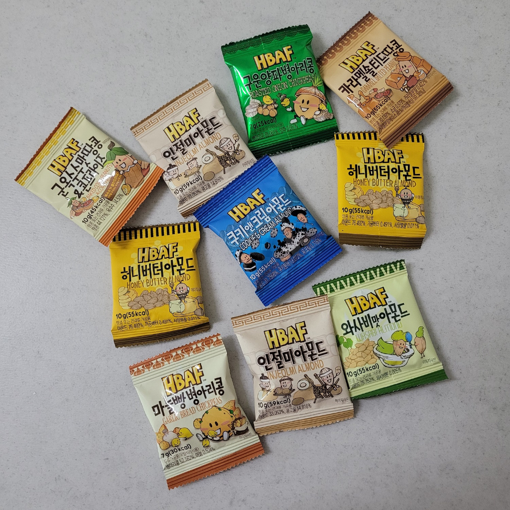 [HBAF] Korean Almond Snack - Honey Butter Nuts small packages(10g ...