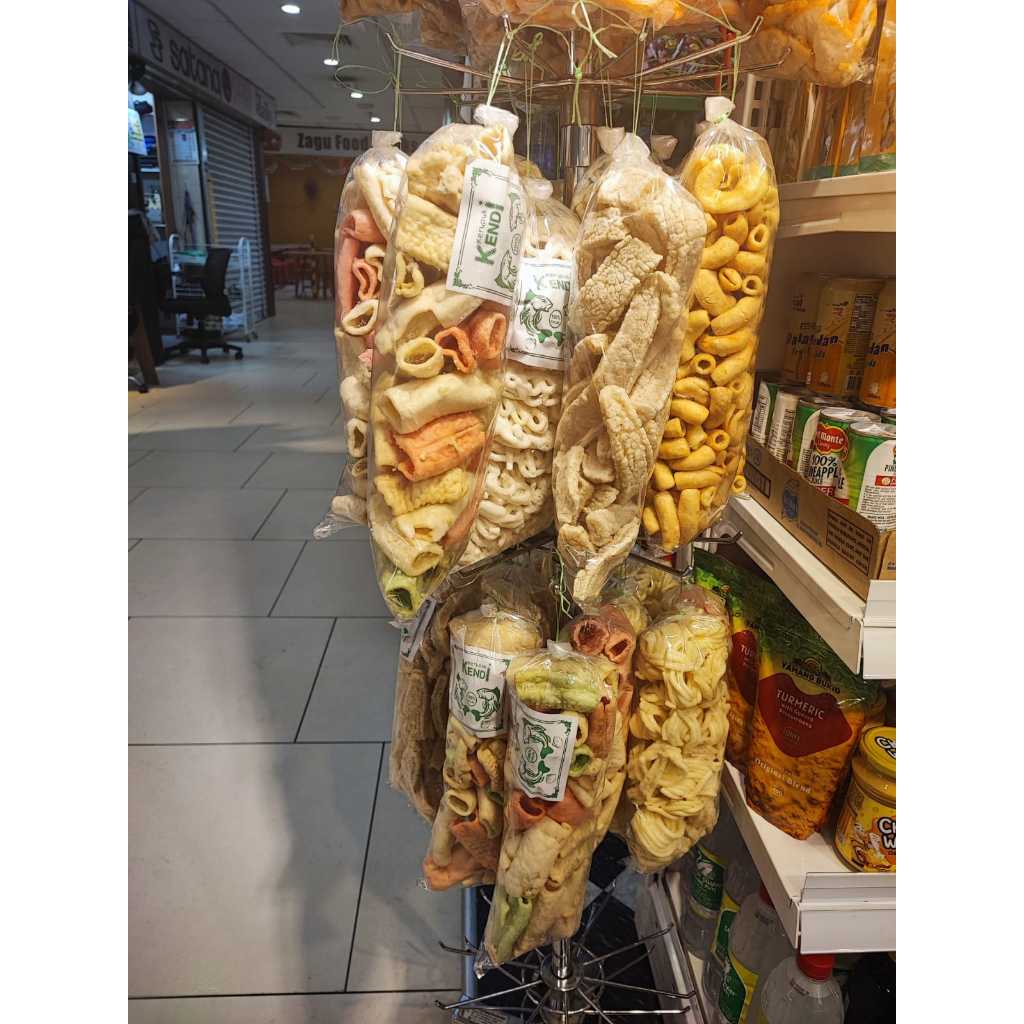 Indonesian keropok / kropek / krupuk Deep Fried Fish Crackers