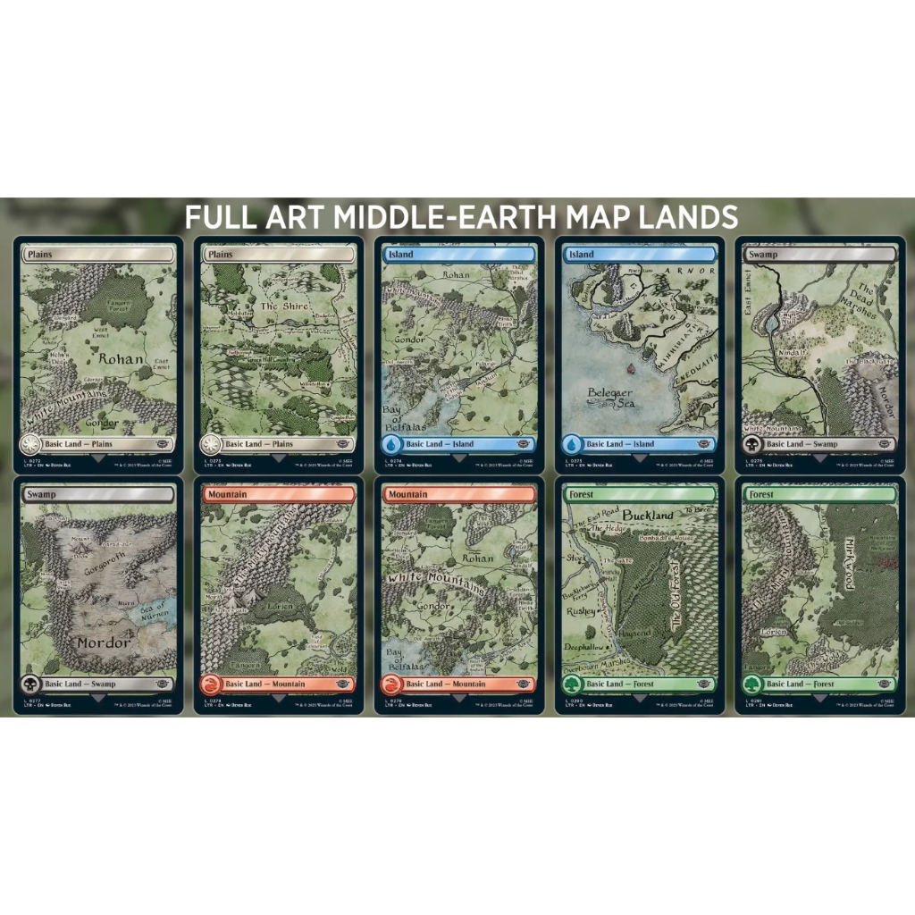 Lord of the Rings MAP LANDS Basic Land SURGE FOILS MTG Magic The