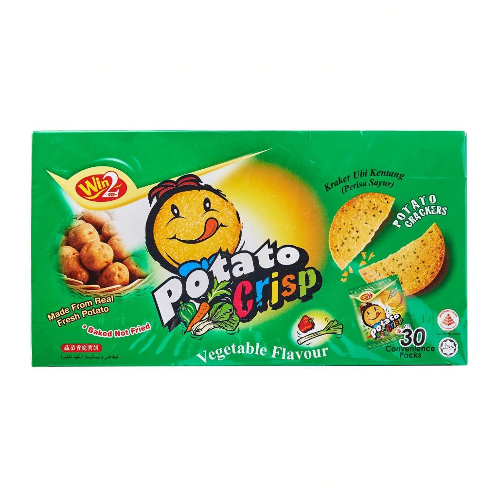 Win2 Potato Crisp Cracker Vegetable Flavour Pack of 30 (30pkts x 20g ...