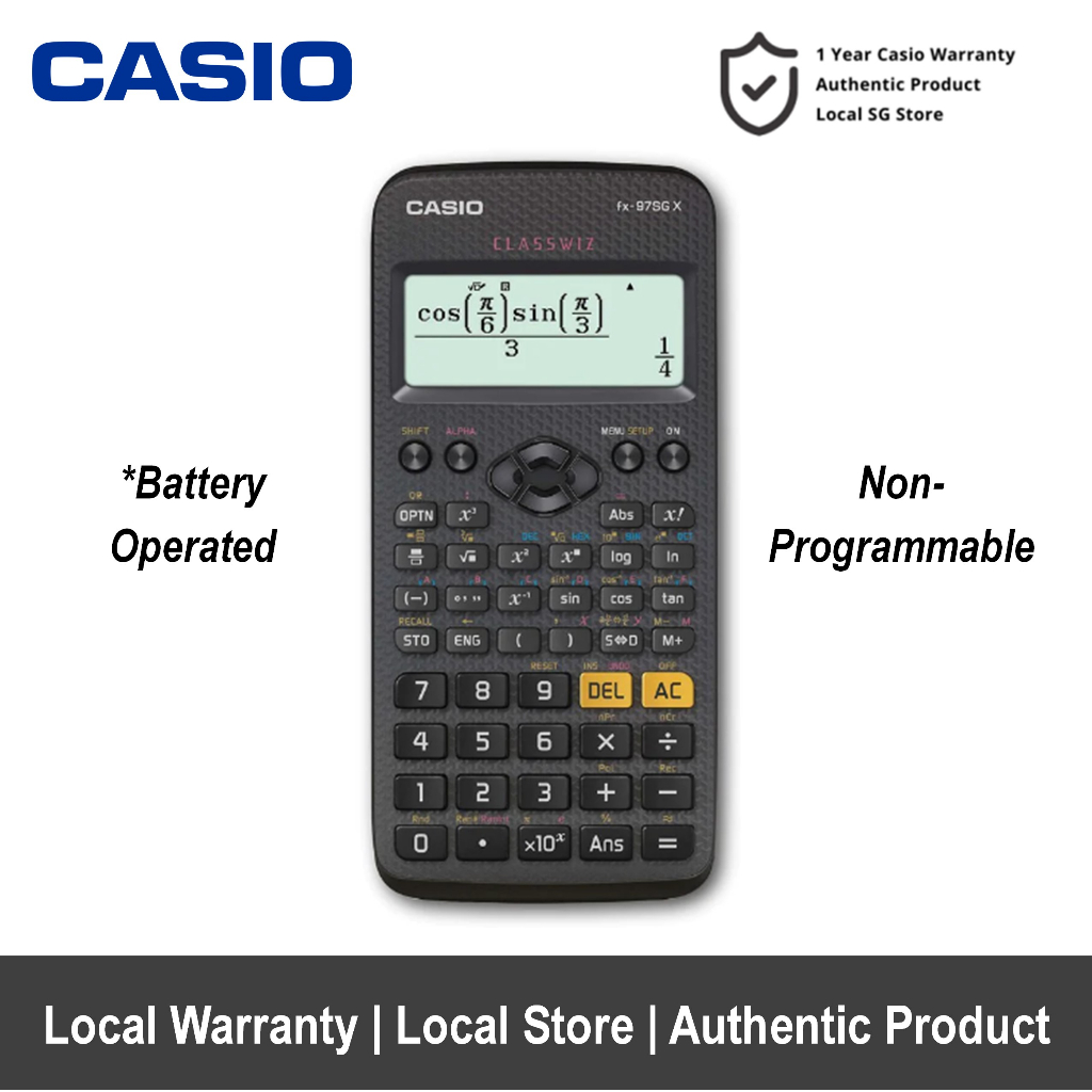 Casio Scientific Calculator FX97SG X SEAB APPROVED FOR Primary