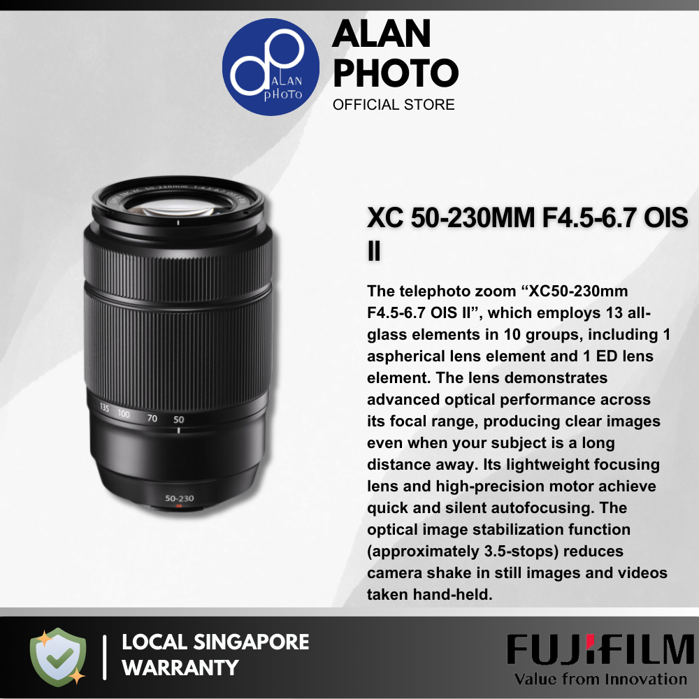 FUJIFILM XC50-230mm F4.5-6.7 OIS II FUJIFILM XC 50-230mm F4.5-6.7 OIS