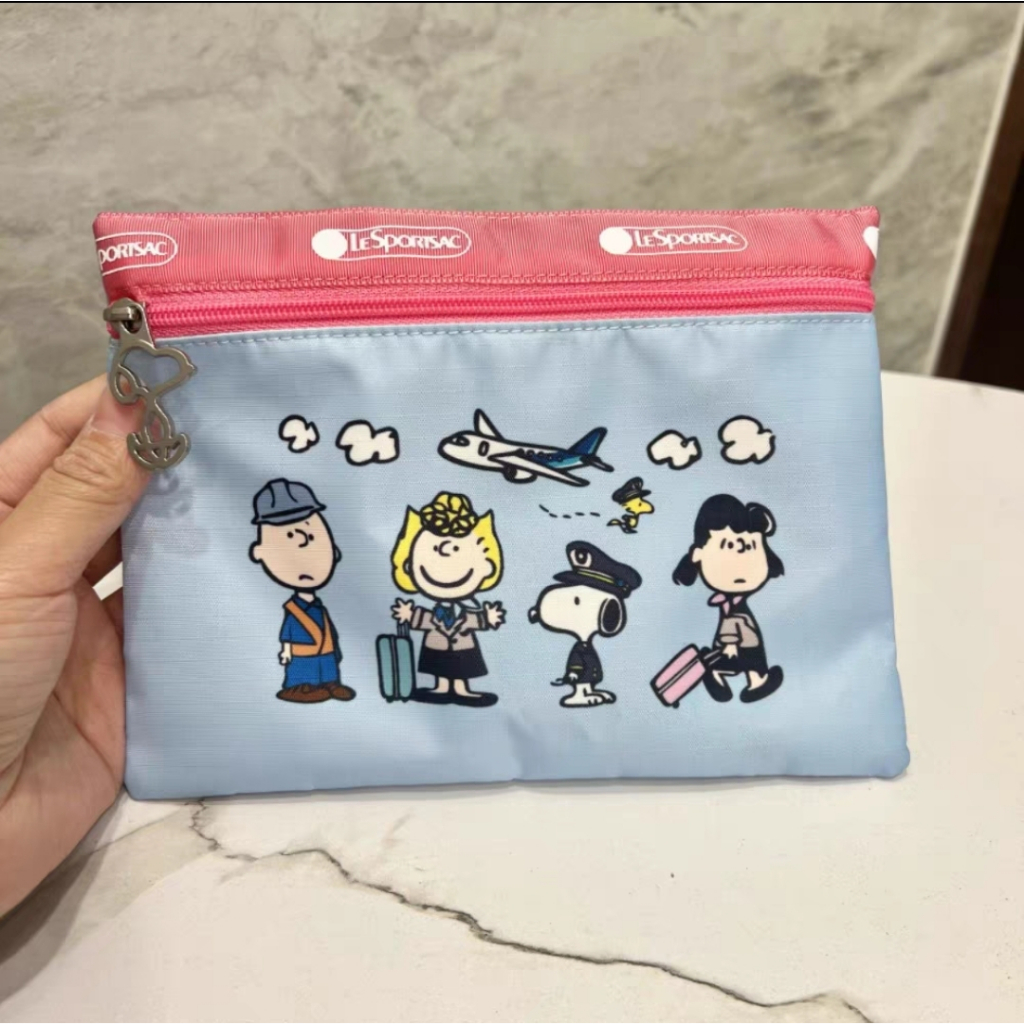 LeSportsac Snoopy Travel Coin Wallet Organiser Pouch Shopee
