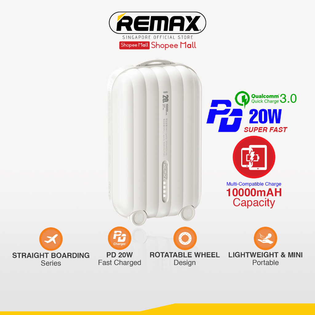 [Remax Energy] RPP-595 Travel Series Bagcase 10000mAH 20W PD+QC Mini ...