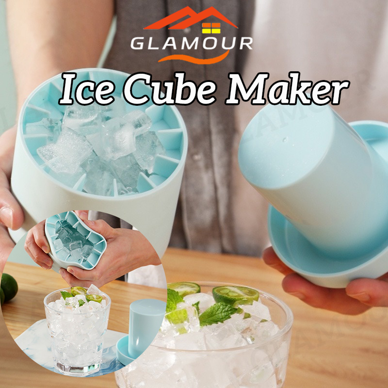 [SG] Ice Maker Silicone Tray with lid Ice mold Silicone Mold Square ...