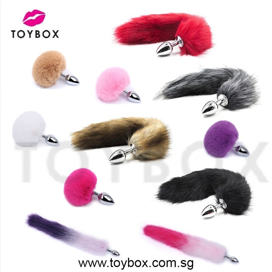 Sexy Fox Tail Fluffy Bunny Tail Anal Plug Butt Plug Sex Toy Cosplay Many Colours Stainless 3386
