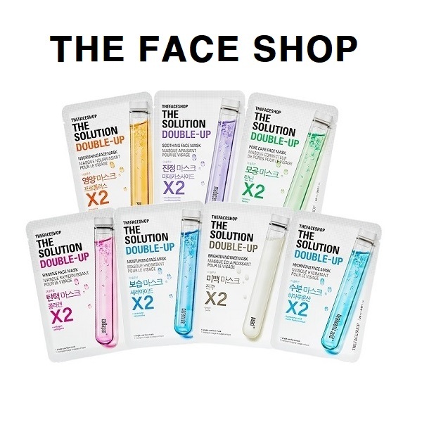 The Face Shop The Solution Double Up Face Mask Sheet | Shopee Singapore