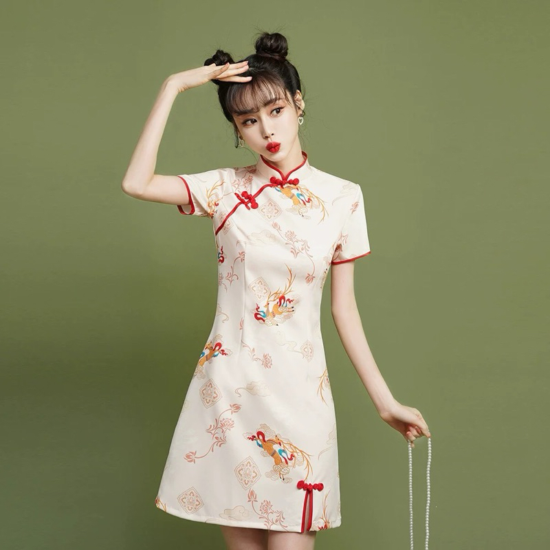 Ladies CheongSam Chinese Style Dress CNY Dress Shopee Singapore