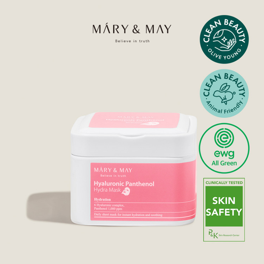 [MARY & MAY] Hyaluronic Panthenol Hydra Mask 400g (30ea)