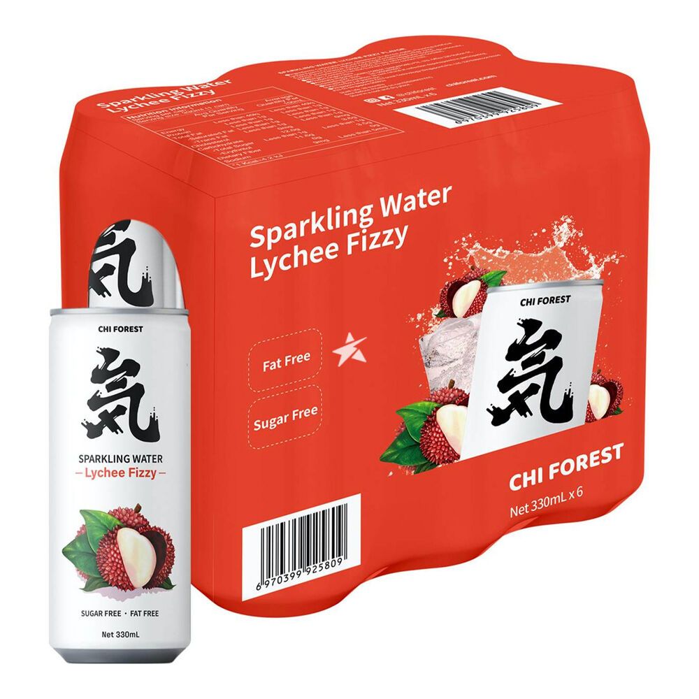 Genki Forest Sparkling Water Lychee Can (6 x 330ml) Shopee Singapore