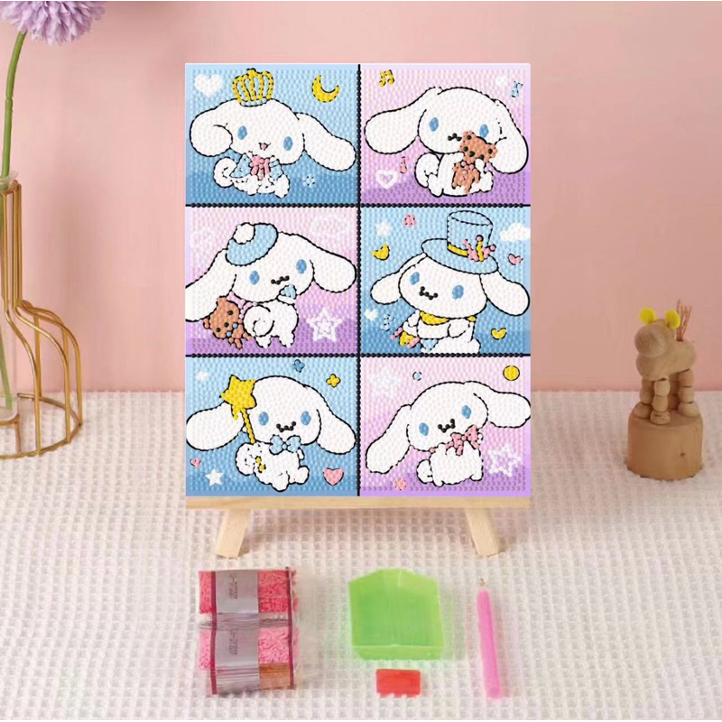 Sg Stock Diy Diamond Painting Kit Sanrio Cinnamoroll Shopee Singapore